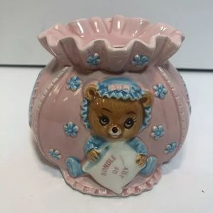 1984 Geo Z Lefton Pink Bundle Of Joy Coin Bank 04130